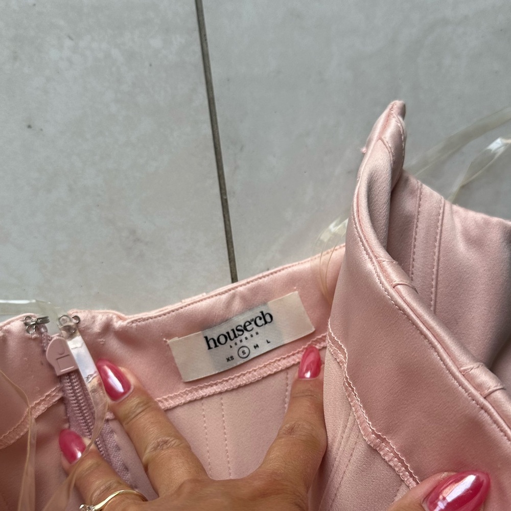 House of CB Blush Pink Strapless Corset Maxi Dress - Picture 4 of 4